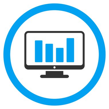 Çubuk yuvarlak vektör simge izleme grafiği