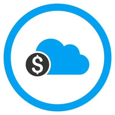 Bulut yuvarlak vektör simge bankacılık