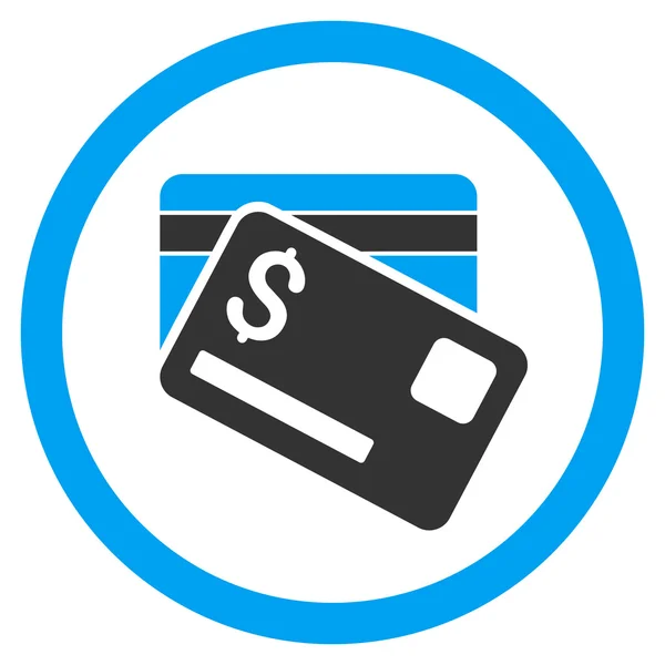 Bank Cards Rounded Vector Icon — Stock Vector