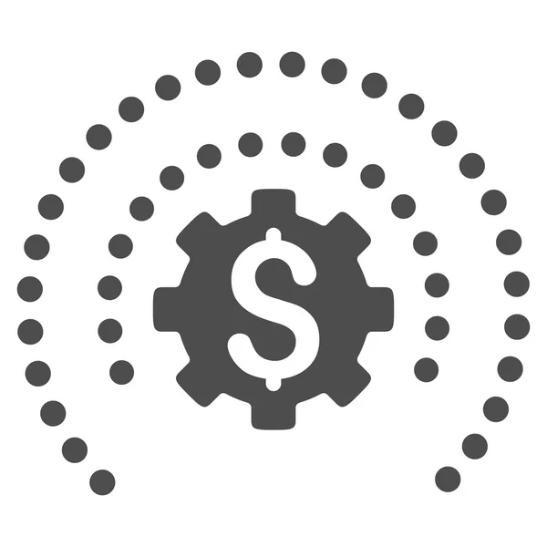 Esfera Financiera Opciones de Escudo Icono de Vector plano — Vector de stock