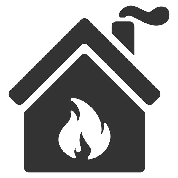 Kitchen Fire Flat Vector Icon — Stock Vector