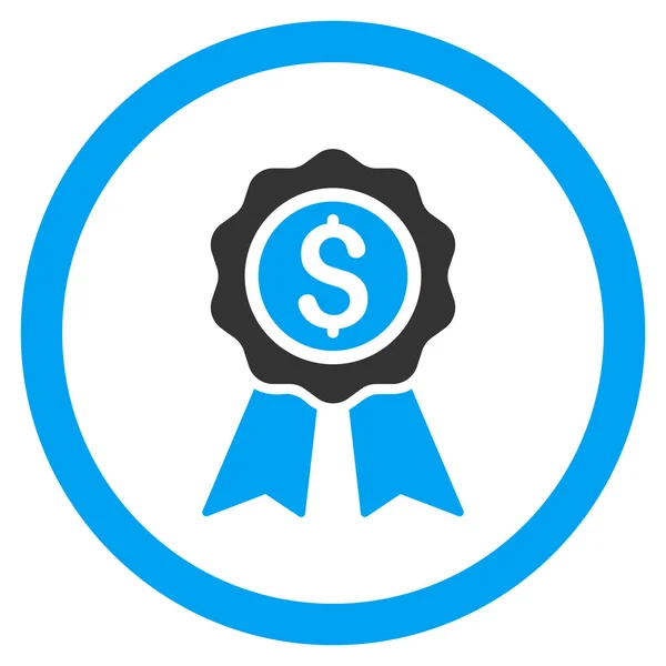 Business Award afgeronde Vector Icon — Stockvector