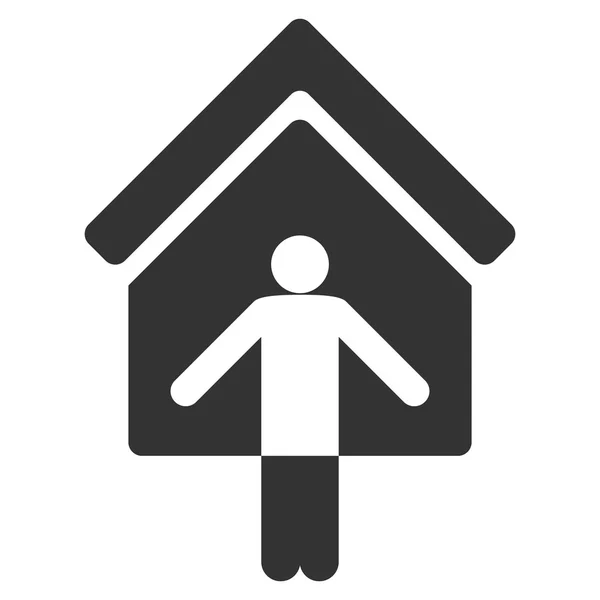 House Owner Wellcome Flat Vector Icon — Stock Vector