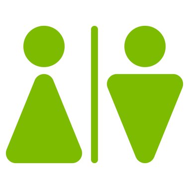 WC kişi düz vektör simgesi