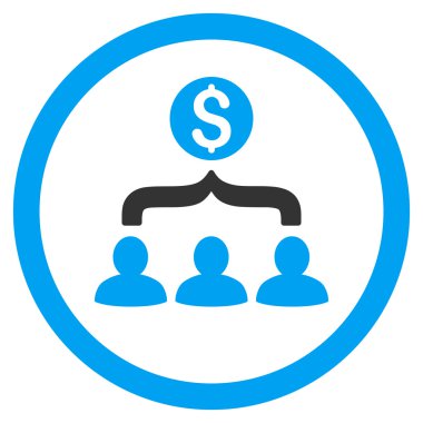 Satış Huni yuvarlak vektör simgesi