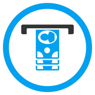 Banknot yuvarlak vektör simge çekilme