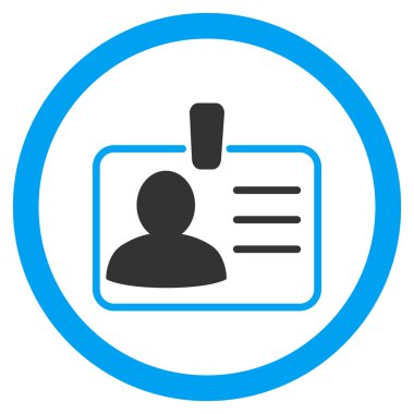 Kişisel rozet yuvarlak vektör simgesi