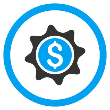 Para etiket yuvarlak vektör simgesi