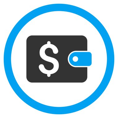 Çanta yuvarlak vektör simgesi