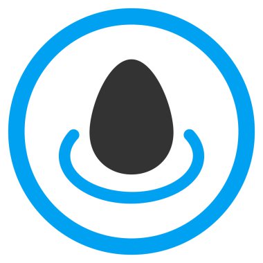 Mevduat yumurta yuvarlak vektör simgesi