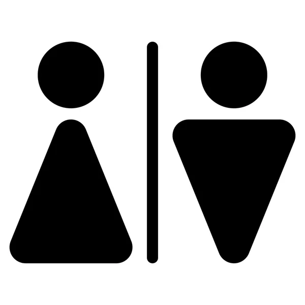 Wc personen flache vektorsymbol — Stockvektor