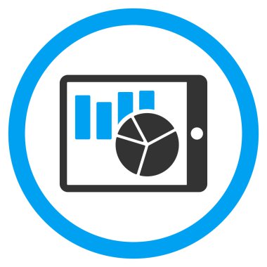 Pda yuvarlak vektör simge listeleri