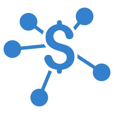 Finansal bağlantılar düz vektör simgesi