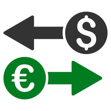 Para transferleri düz vektör simgesi