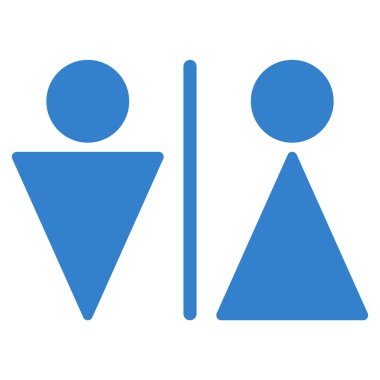 WC kişi düz vektör simgesi