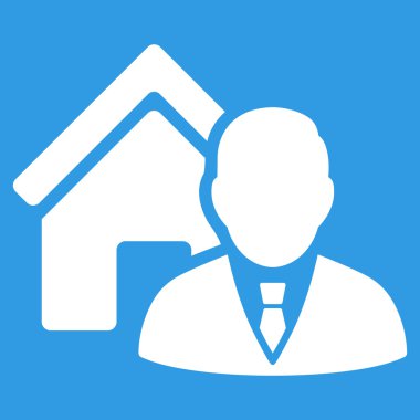 Emlakçı düz vektör simgesi