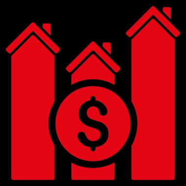 Düz vektör simge Realty fiyat çizelgeleri
