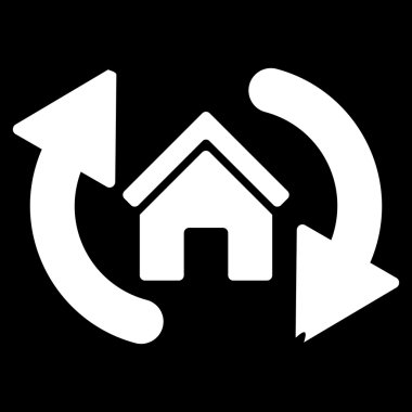 Update House düz vektör simgesi