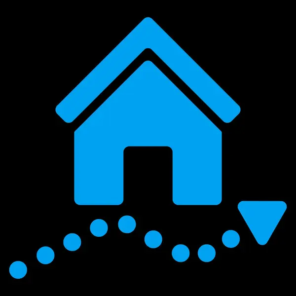 Immobilien Trend Flat Vector Symbol — Stockvektor