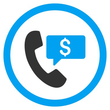 Telefon sipariş yuvarlak vektör simgesi