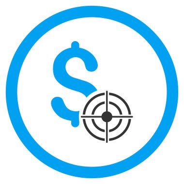 İş hedef yuvarlak vektör simgesi