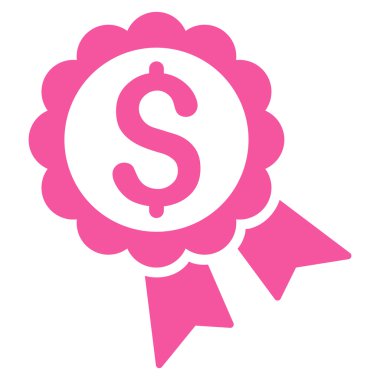 Bankacılık Ödülü mühür vektör simge düz