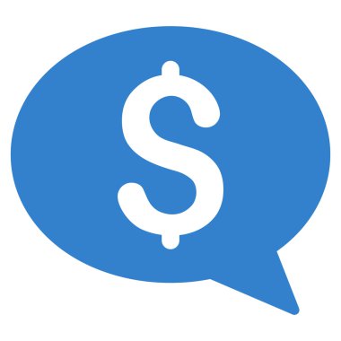 Para ileti düz vektör simgesi