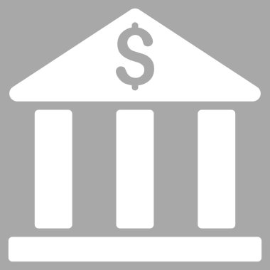Banka Binası düz vektör simgesi