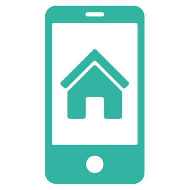 Smartphone ana düz vektör simgesi