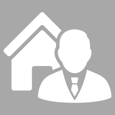 Emlakçı düz vektör simgesi