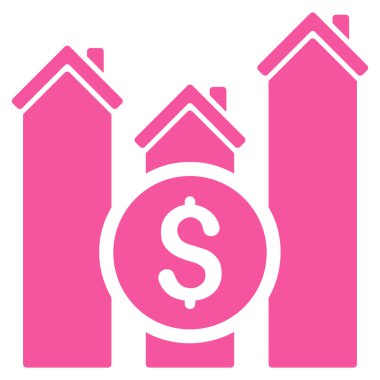 Düz vektör simge Realty fiyat çizelgeleri