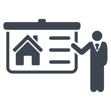 House sunu düz vektör simgesi