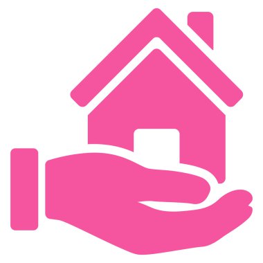 Ev teklif düz vektör simgesi