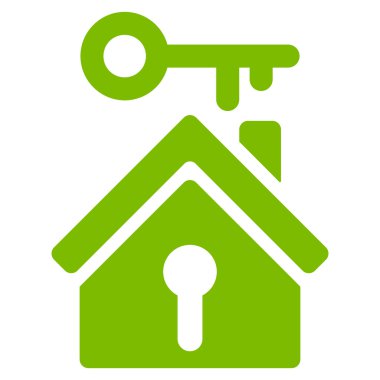 Ev anahtar düz vektör simgesi