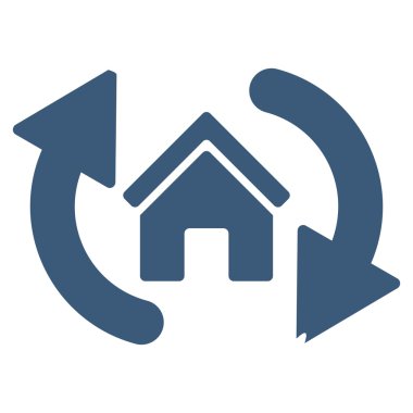 Update House düz vektör simgesi