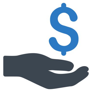 Bağış düz vektör simgesi