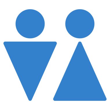 WC kişi düz vektör simgesi