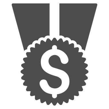 Para ödülü düz vektör simgesi