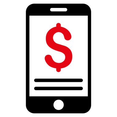 mobil bankacılık düz vektör simgesi