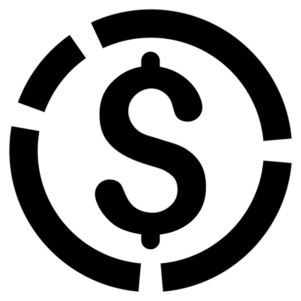 Financiële Diagram platte Vector Icon — Stockvector