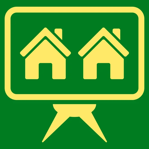 Immobilien-Projekt flache Vektor-Symbol — Stockvektor