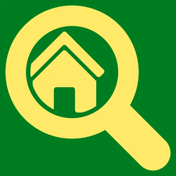Suche Haus Wohnung Vektor-Symbol — Stockvektor
