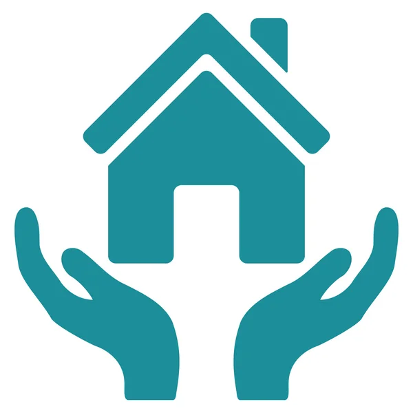 House Care Hands Flat Vector Icon — Stock Vector