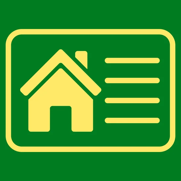 Haus Infokarte flacher Vektor Symbol — Stockvektor
