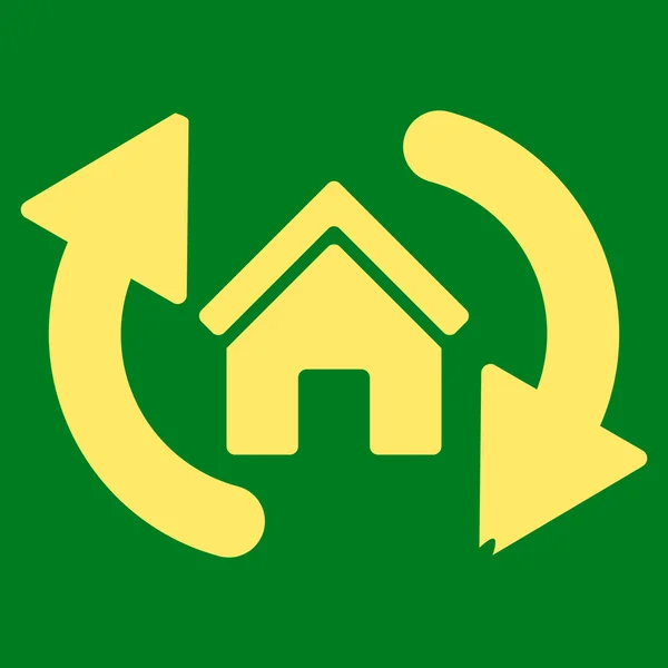 Huis platte Vector updatepictogram — Stockvector