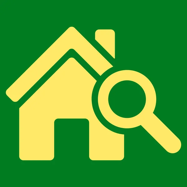Haus flach Vektor-Symbol erkunden — Stockvektor
