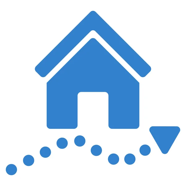 Immobilien Trend Flat Vector Symbol — Stockvektor