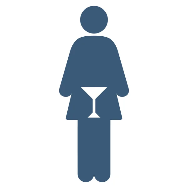 WC vrouw platte Vector Icon — Stockvector