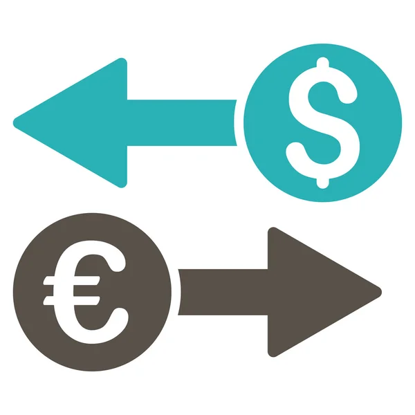 Transferencias de divisas Flat Vector Icon — Vector de stock