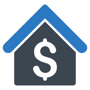 Ev kira düz vektör simgesi